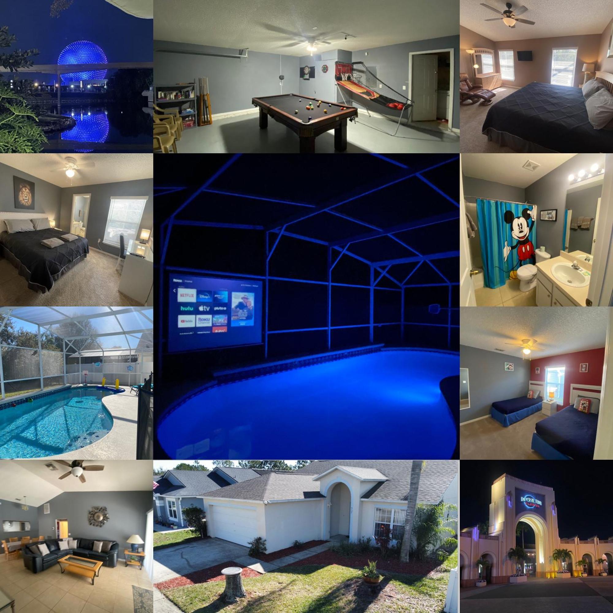 3 Bedroom Villa With Poolside Cinema And Games Room Close To Theme Parks Sleeps 6 Plus 2 Orlando Kültér fotó